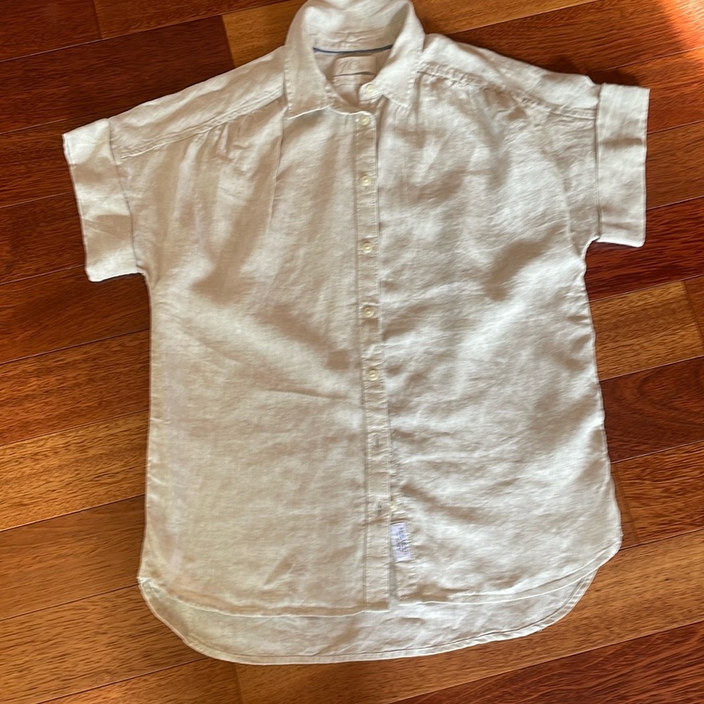 Jcrew linen button down shirt